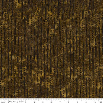 CLEARANCE Batiks Expressions Elementals BTHH551 Tea - Riley Blake Designs - Hand-Dyed Tjap Print - Quilting Cotton Fabric