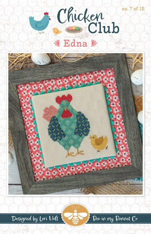 SALE Edna Chicken Club #7 Cross Stitch Pattern P051-ISE - Riley Blake - INSTRUCTIONS Only - It's Sew Emma - Counted Cross Stitch