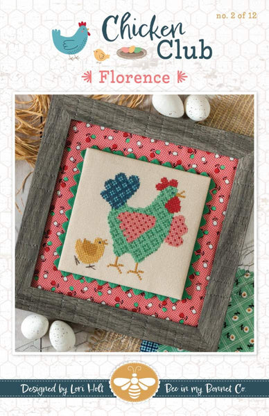 SALE Florence Chicken Club #2 Cross Stitch Pattern P051-ISE - Riley Blake Designs - INSTRUCTIONS Only - It's Sew Emma - Counted Cross Stitch