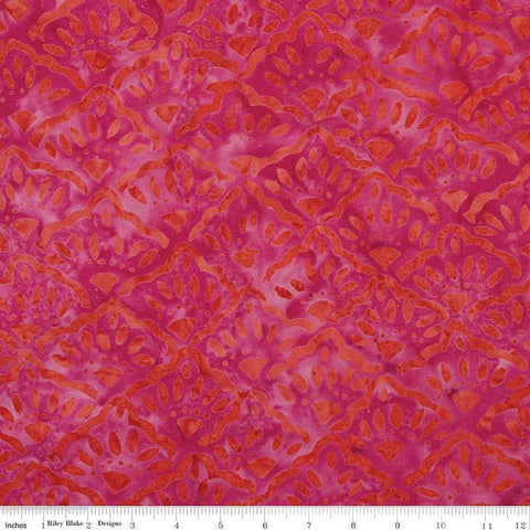 SALE Batiks Expressions Berry Lemonade BTHH1303 Dragon Fruit - Riley Blake Designs - Hand-Dyed Tjaps Print - Quilting Cotton