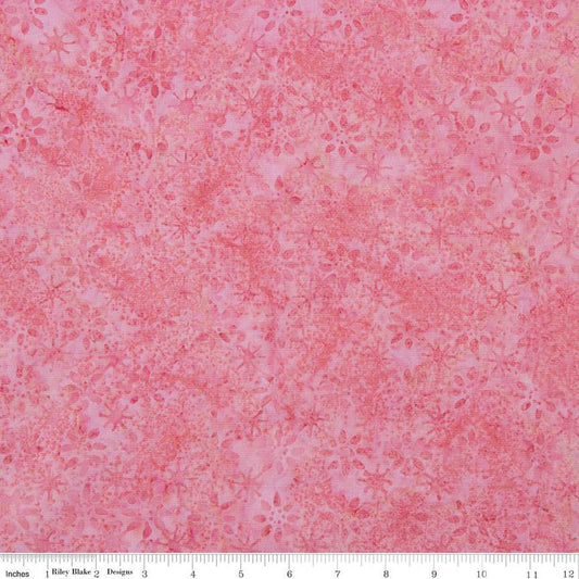 DEAL Batiks Expressions Berry Lemonade BTHH1300 Guava Delight - Riley Blake Designs - Hand-Dyed Tjaps Print - Quilting Cotton