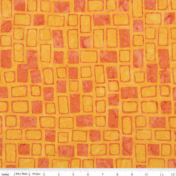SALE Batiks Expressions Berry Lemonade BTHH1295 Mango Fandango - Riley Blake Designs - Hand-Dyed Tjaps Print - Quilting Cotton