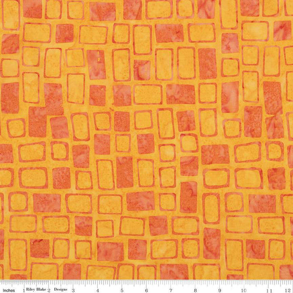 Batiks Expressions Berry Lemonade BTHH1295 Mango Fandango - Riley Blake Designs - Hand-Dyed Tjaps Print - Quilting Cotton