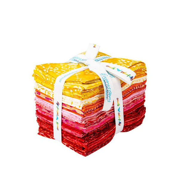 SALE Batiks Expressions Berry Lemonade Fat Quarter Bundle 24 pieces - Riley Blake Designs - Pre cut Precut - Quilting Cotton Fabric