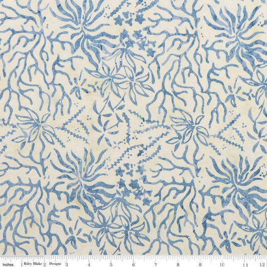 15" End of Bolt - SALE Batiks Expressions Breathe BTAP810 Powder - Riley Blake Designs - Hand-Dyed Print - Quilting Cotton Fabric