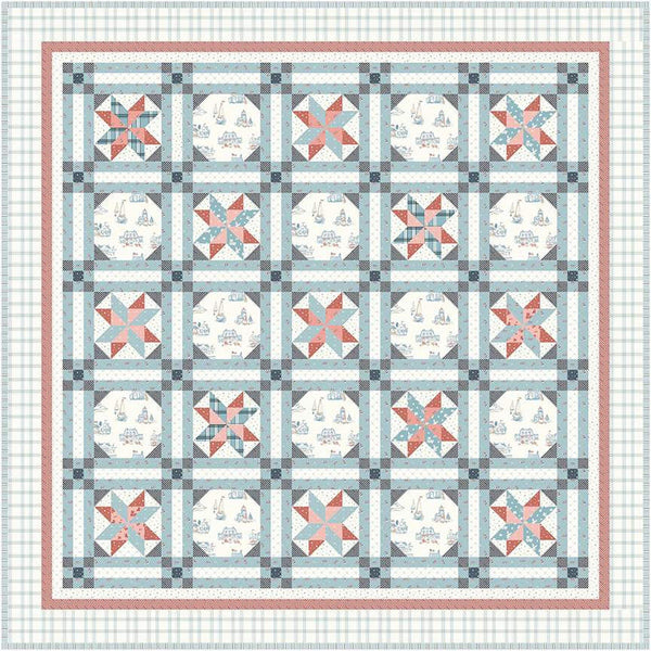 SALE New Castle Beach Quilt PATTERN P123 by Amy Smart - Riley Blake Designs - INSTRUCTIONS Only - Piecing - Multiple Sizes