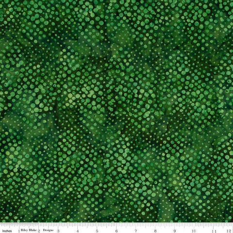 Fat Quarter End of Bolt - CLEARANCE Batiks Expressions Elementals BTHH527 Emerald - Riley Blake Designs - Hand-Dyed - Quilting Cotton Fabric