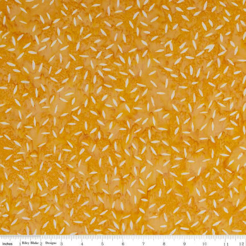 SALE Batiks Expressions Elementals BTHH526 Goldenrod  - Riley Blake Designs - Hand-Dyed Tjap Print - Quilting Cotton Fabric