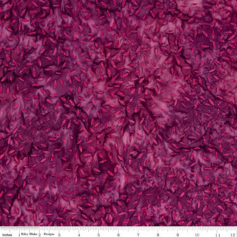 SALE Batiks Expressions Elementals BTHH524 Magenta - Riley Blake Designs - Hand-Dyed Tjap Print - Quilting Cotton Fabric