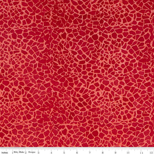 CLEARANCE Batiks Expressions Elementals BTHH519 Lobster - Riley Blake Designs - Hand-Dyed Tjap Print - Quilting Cotton Fabric