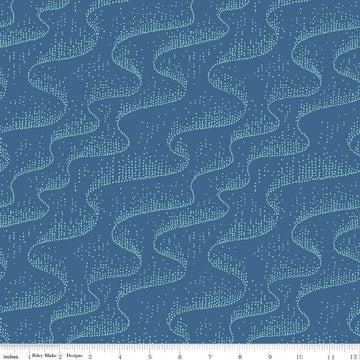 18" End of Bolt - Northern Lights Aurora Ocean - Riley Blake Designs - FLANNEL Cotton Fabric
