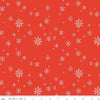 FLANNEL Northern Lights Let It Snow F15004 Red - Riley Blake Designs - Winter Snowflakes - FLANNEL Cotton Fabric