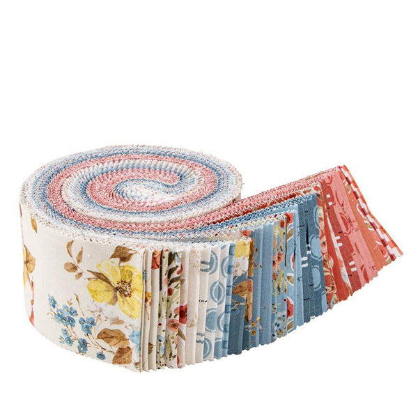 Countryside 2.5 Inch Rolie Polie Jelly Roll 40 pieces - Riley Blake Designs - Precut Pre cut Bundle - Floral - Quilting Cotton Fabric