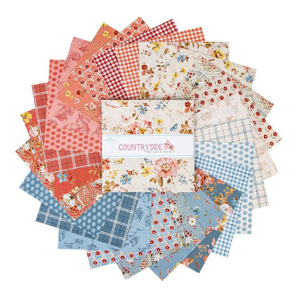 Countryside Layer Cake 10" Stacker Bundle - Riley Blake Designs - 42 piece Precut Pre cut - Floral - Quilting Cotton Fabric