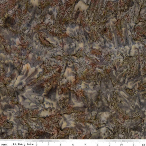 SALE Batiks Expressions Hand-Dyes BTHH250 Brown Multi  - Riley Blake Designs - Hand-Dyed Print - Quilting Cotton Fabric