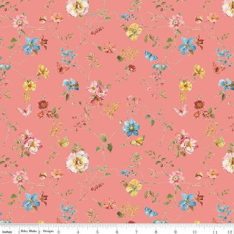 Countryside Floral C14533 Coral by Riley Blake Designs - Flowers - Quilting Cotton Fabric