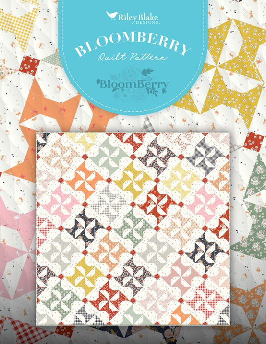 SALE BloomBerry Quilt PATTERN P100 - Minki Kim - Riley Blake Designs - INSTRUCTIONS Only - Piecing Fat Quarter Friendly