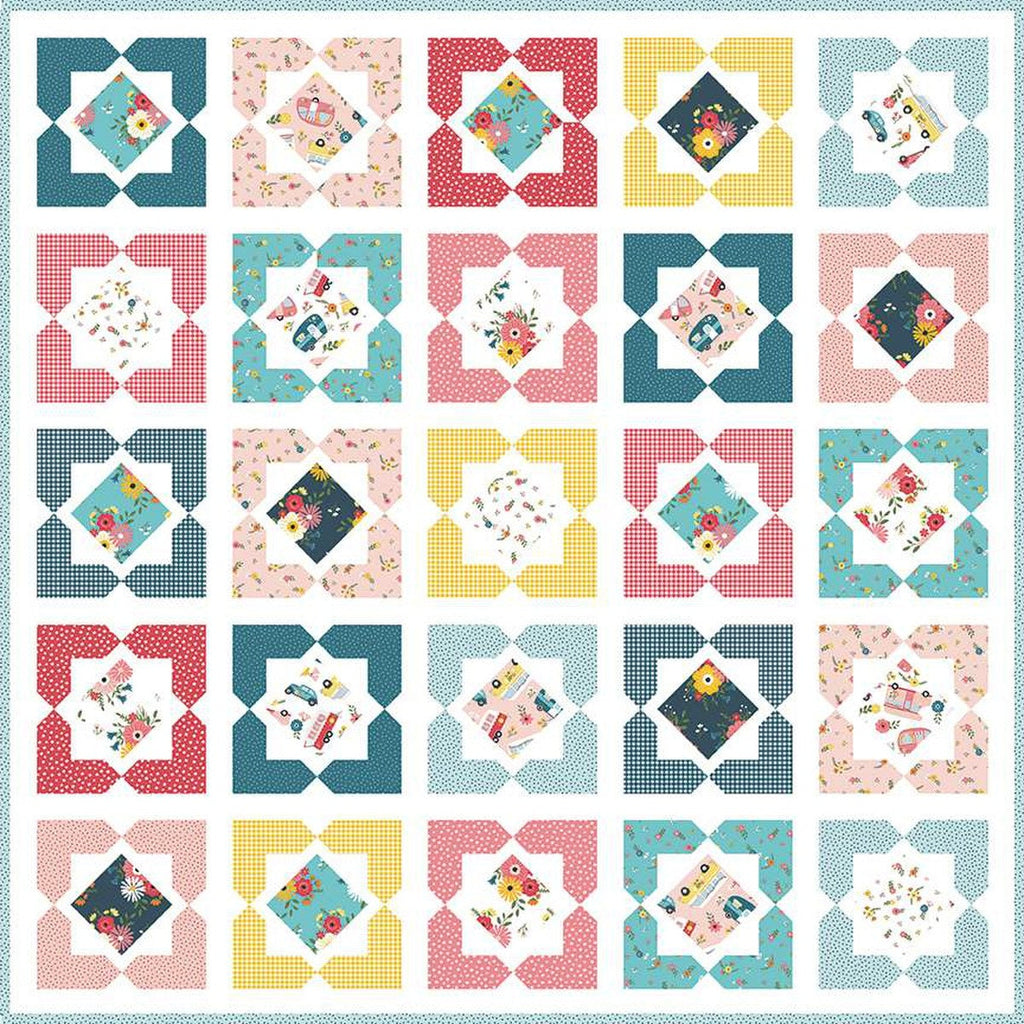 Courtyard Quilt PATTERN P144 by Primrose Cottage - Riley Blake Designs - INSTRUCTIONS Only - Piecing