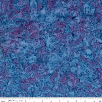 18" End of Bolt - SALE Batiks Expressions Hand-Dyes BTHH246 Violet Blue Multi 1 - Riley Blake Designs - Hand-Dyed Print - Quilting Cotton