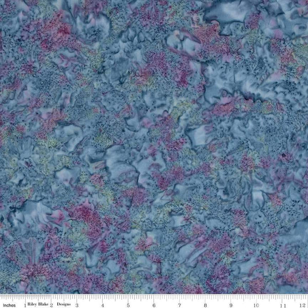 SALE Batiks Expressions Hand-Dyes BTHH243 Violet Blue Multi - Riley Blake Designs - Hand-Dyed Print - Quilting Cotton Fabric