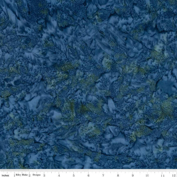 SALE Batiks Expressions Hand-Dyes BTHH241 Blue Multi 1 - Riley Blake Designs - Hand-Dyed Print - Quilting Cotton Fabric