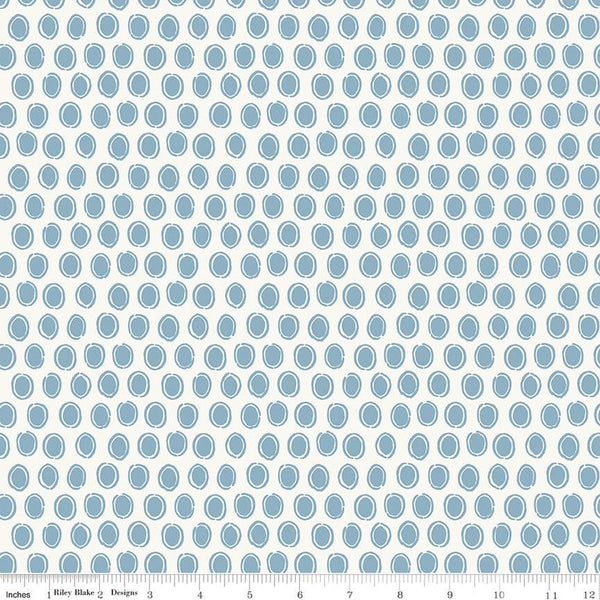 SALE Countryside Dot C14536 Blue by Riley Blake Designs - Dots Dotted on Sand - Quilting Cotton Fabric