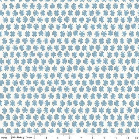 SALE Countryside Dot C14536 Blue by Riley Blake Designs - Dots Dotted on Sand - Quilting Cotton Fabric