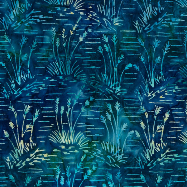 Batiks Expressions BTPT1132 Arabian Blue - Riley Blake Designs - Hand-Dyed Tjaps Print - Quilting Cotton