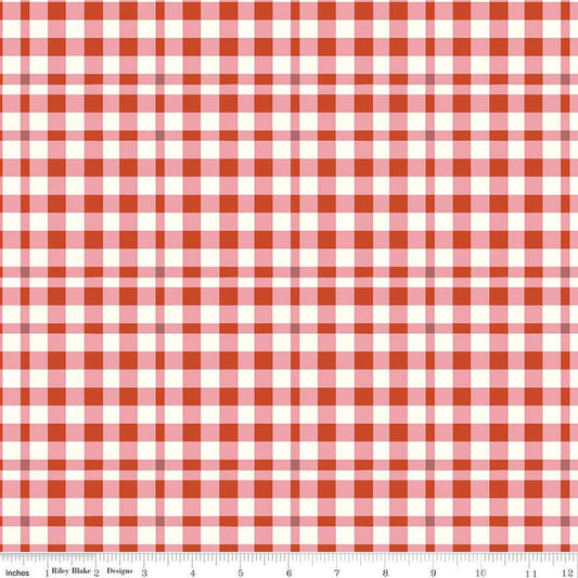 DEAL BloomBerry Plaid C14605 Autumn - Riley Blake Designs - Autumn/Cream Plaid - Quilting Cotton Fabric