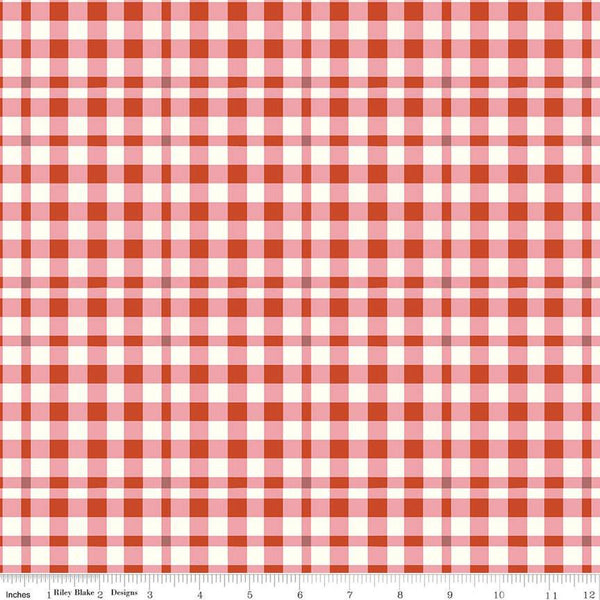 SALE BloomBerry Plaid C14605 Autumn by Riley Blake Designs - Autumn/Cream Plaid - Quilting Cotton Fabric