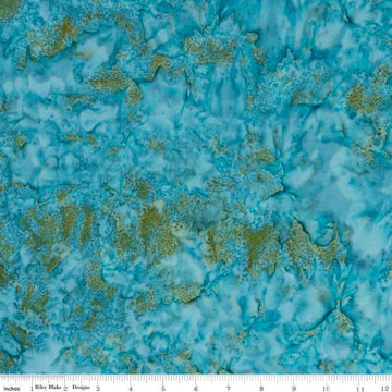 CLEARANCE Batiks Expressions Hand-Dyes BTHH232 Turquoise Multi 1 - Riley Blake Designs - Hand-Dyed Print - Quilting Cotton Fabric
