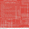 3-Yard Cut - SALE Sew Text WIDEBACK WB13870 Red - Riley Blake Designs - Sewing Themed Text  - Quilting Cotton Fabric