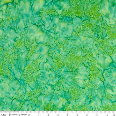 SALE Batiks Expressions Hand-Dyes BTHH224 Blue Green Multi - Riley Blake Designs - Hand-Dyed Print - Quilting Cotton Fabric