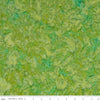 CLEARANCE 31" End of Bolt - Batiks Expressions Hand-Dyes BTHH220 Green Turquoise Multi - Riley Blake - Hand-Dyed Print - Quilting Fabric