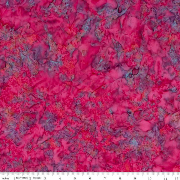 SALE Batiks Expressions Hand-Dyes BTHH217 Pink Multi 1 - Riley Blake Designs - Hand-Dyed Print - Quilting Cotton Fabric