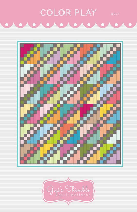 SALE Color Play Quilt PATTERN P042 - Amber Johnson - Riley Blake - INSTRUCTIONS Only - Piecing 2 1/2" Strip Friendly - Multiple Sizes