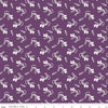 Beggar's Night Cats C14501 Purple - Riley Blake Designs - Halloween Cat Fish Skeletons - Quilting Cotton Fabric