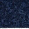 18" End of Bolt - SALE Batiks Expressions Hand-Dyes BTHH207 Medium Blue Black - Riley Blake - Hand-Dyed Print - Quilting Cotton Fabric