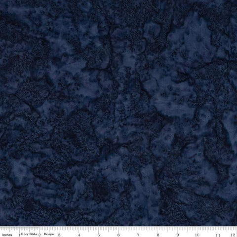 SALE Batiks Expressions Hand-Dyes BTHH207 Medium Blue Black - Riley Blake Designs - Hand-Dyed Print - Quilting Cotton Fabric