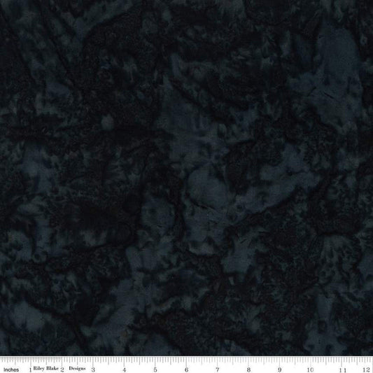DEAL Batiks Expressions Hand-Dyes BTHH205 Deep Blue Black - Riley Blake Designs - Hand-Dyed Print - Quilting Cotton Fabric