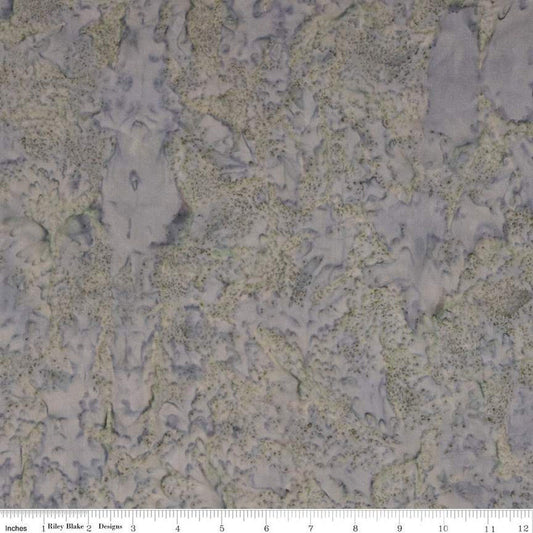 33" End of Bolt - CLEARANCE Batiks Expressions Hand-Dyes BTHH201 Gray - Riley Blake Designs - Hand-Dyed Print - Quilting Cotton Fabric