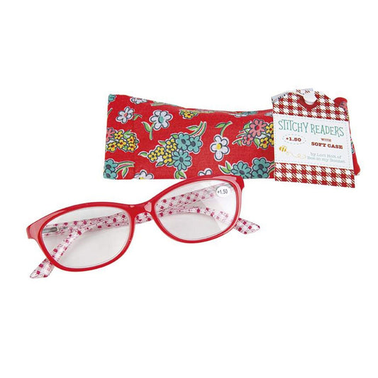 Lori Holt +1.50 Stitchy Readers ST-21868 - Riley Blake Designs - Reading Glasses Soft Case