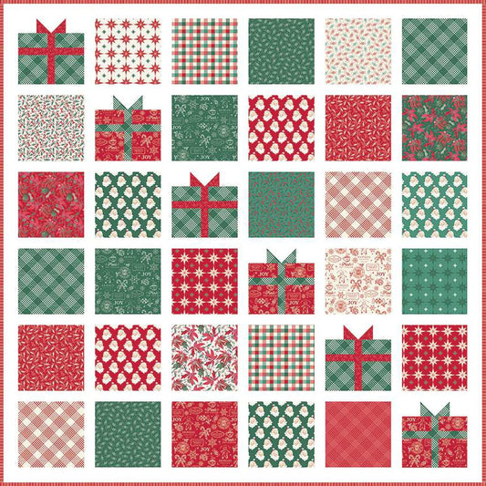 Presently Quilt PATTERN P144 - Primrose Cottage Quilts - Riley Blake Designs - INSTRUCTIONS Only - Piecing Christmas