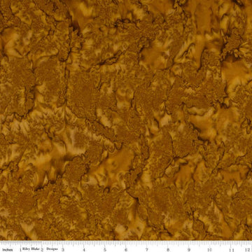CLEARANCE Batiks Expressions Hand-Dyes BTHH190 Golden Brown 2 - Riley Blake Designs - Hand-Dyed Print - Quilting Cotton Fabric