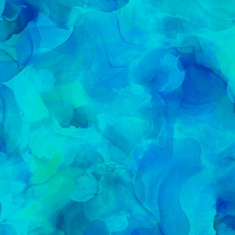 2yds 19" End of Bolt - Aura Watercolor Blender WIDE Back 30199 Turquoise - QT Fabrics - 107/108" Wide - Quilting Cotton Fabric