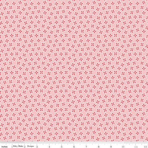 12" End of Bolt - Vintage Happy 2 Planter Box C9139 Frosting by Riley Blake - Lori Holt - Flowers in Squares - Quilting Cotton Fabric
