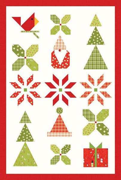 Christmas Sampler Quilt PATTERN P157 by Sandy Gervais - Riley Blake Designs - INSTRUCTIONS Only - Piecing