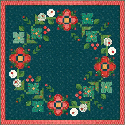 Laurel Wreath Quilt PATTERN P154 - Heather Peterson - Riley Blake Designs - INSTRUCTIONS Only - Piecing Christmas