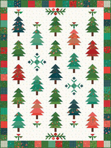 SALE Under the Pines Quilt & Runner PATTERN P154 - Heather Peterson - Riley Blake Designs - INSTRUCTIONS Only - Piecing Christmas