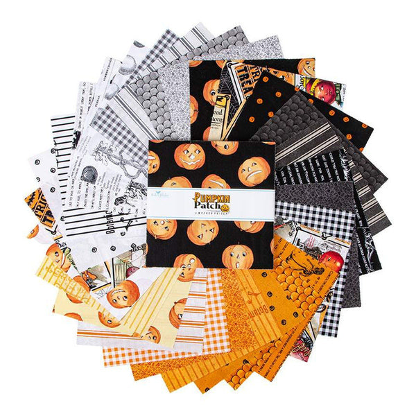 SALE Pumpkin Patch Layer Cake 10" Stacker Bundle - Riley Blake Designs - 42 piece Precut Pre cut - Halloween - Quilting Cotton Fabric